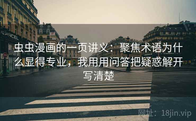 虫虫漫画的一页讲义：聚焦术语为什么显得专业，我用用问答把疑惑解开写清楚